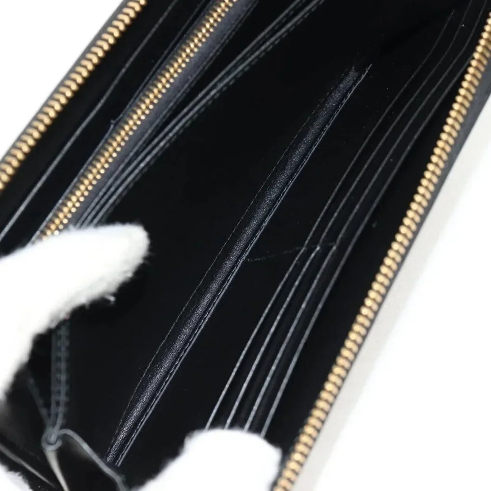 PRADA Long Wallet Leather Nylon Black Gold 1ML506 Auth am10026V - Picture 12 of 16